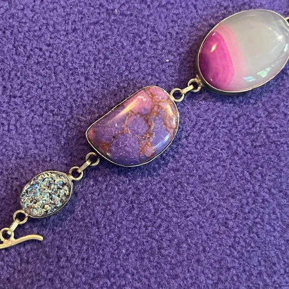 Gorgeous Sterling/Stone Bracelet - Picture 3 of 4